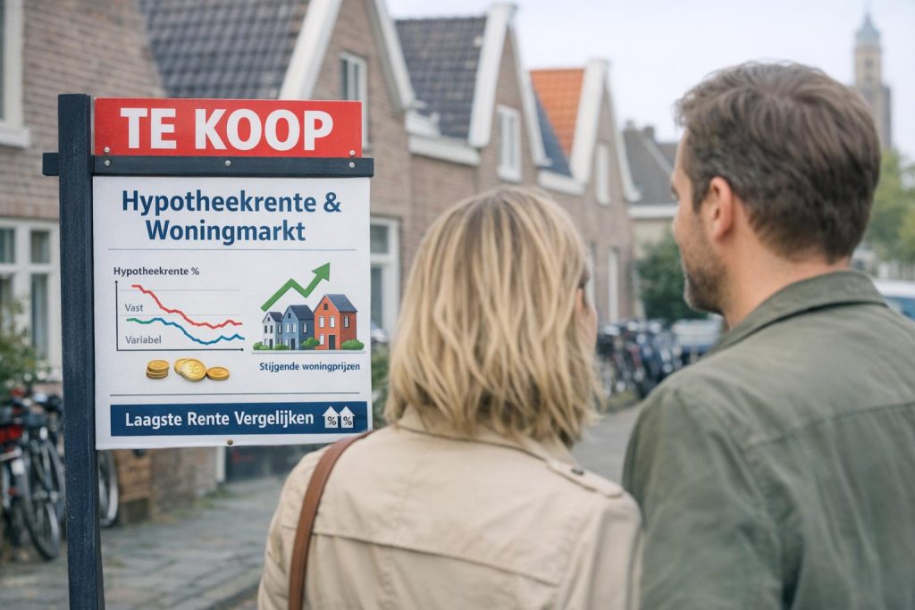 hypotheekrentes en woningmarkt.
